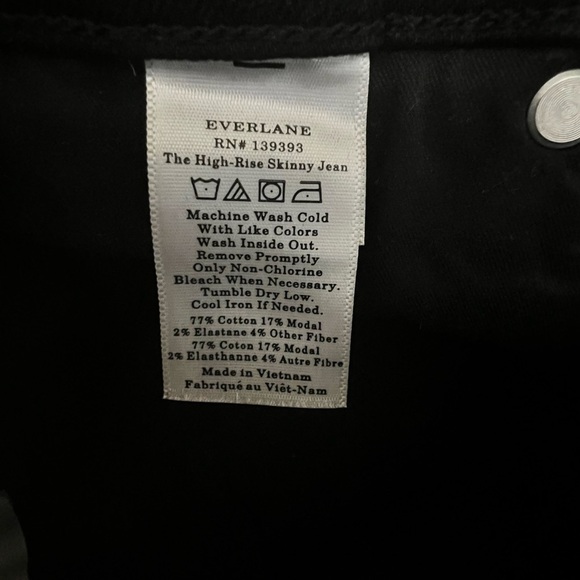 EVERLANE The High-Rise Skinny Jean Black - Picture 10 of 10